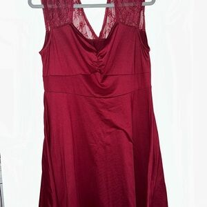 Burgundy dress